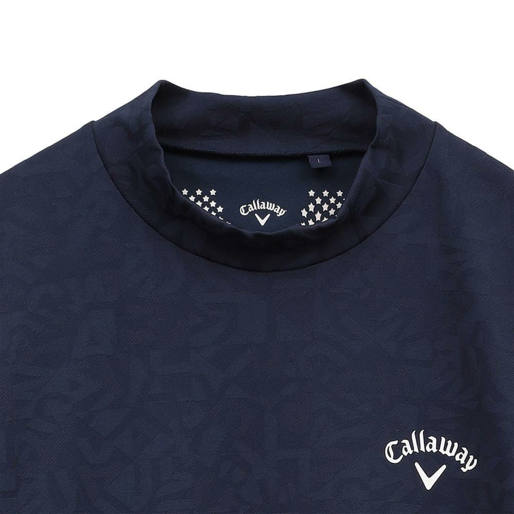 キャロウェイ Callaway　メンズ 幾何学 ロゴジャカード 半袖 モックネックシャツ C25134106　2025年モデル 詳細1