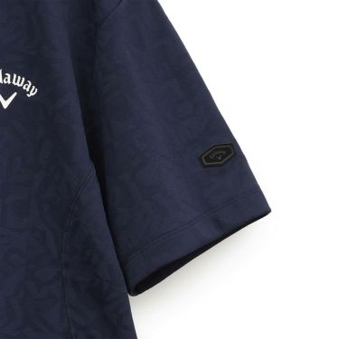 キャロウェイ Callaway　メンズ 幾何学 ロゴジャカード 半袖 モックネックシャツ C25134106　2025年モデル 詳細1