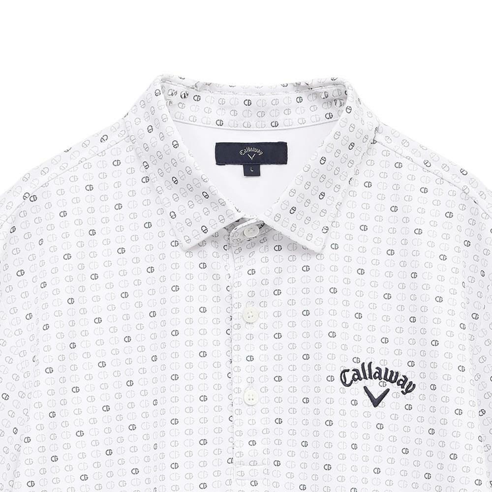 キャロウェイ Callaway　メンズ モノグラムプリント 半袖 ポロシャツ C25134110　2025年モデル 詳細1