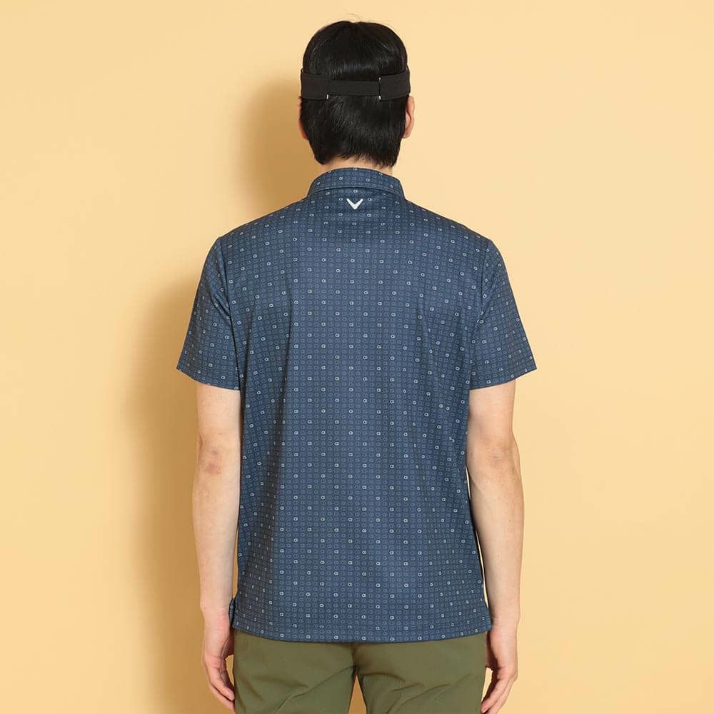 キャロウェイ Callaway　メンズ モノグラムプリント 半袖 ポロシャツ C25134110　2025年モデル 詳細1