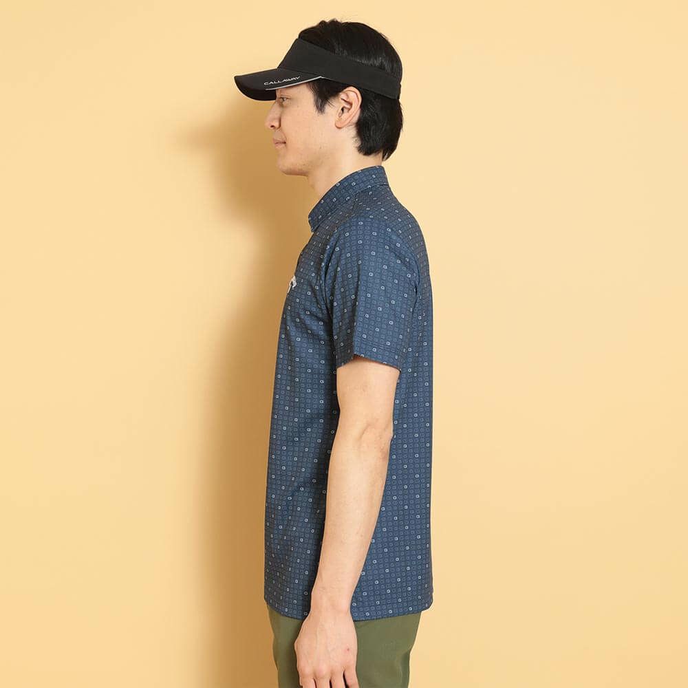 キャロウェイ Callaway　メンズ モノグラムプリント 半袖 ポロシャツ C25134110　2025年モデル 詳細1