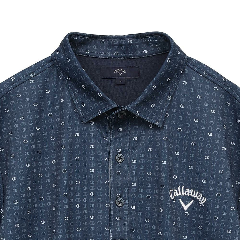 キャロウェイ Callaway　メンズ モノグラムプリント 半袖 ポロシャツ C25134110　2025年モデル 詳細1