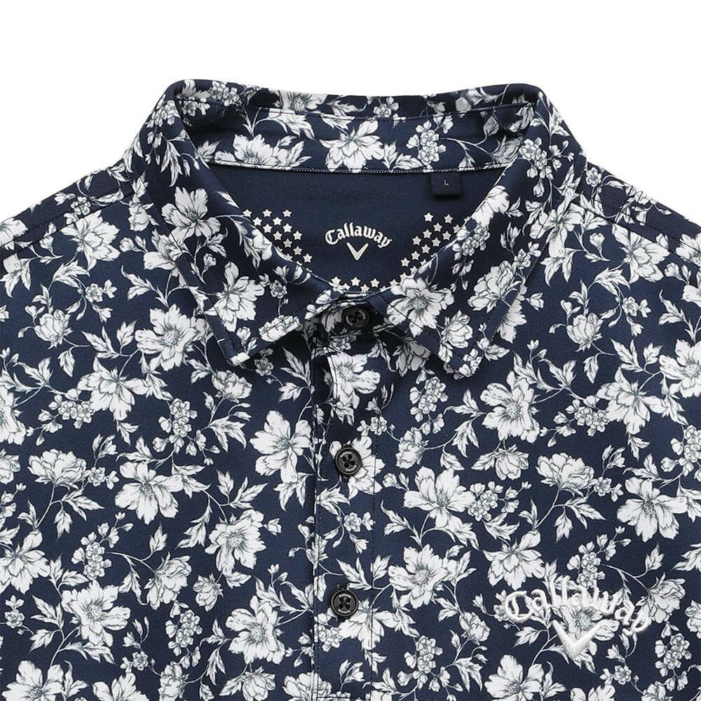 キャロウェイ Callaway　メンズ フラワープリント 半袖 ポロシャツ C25134112　2025年モデル 詳細1