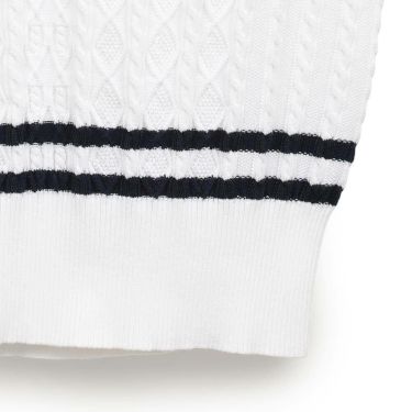 キャロウェイ レディース Vネック ケーブルニット ベスト C25119200　2025年モデル 詳細1