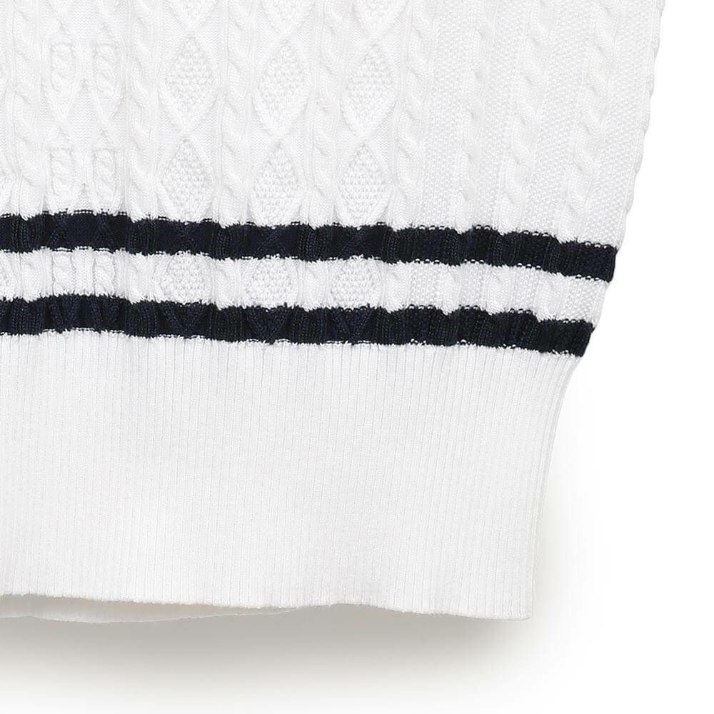 キャロウェイ レディース Vネック ケーブルニット ベスト C25119200　2025年モデル 詳細1