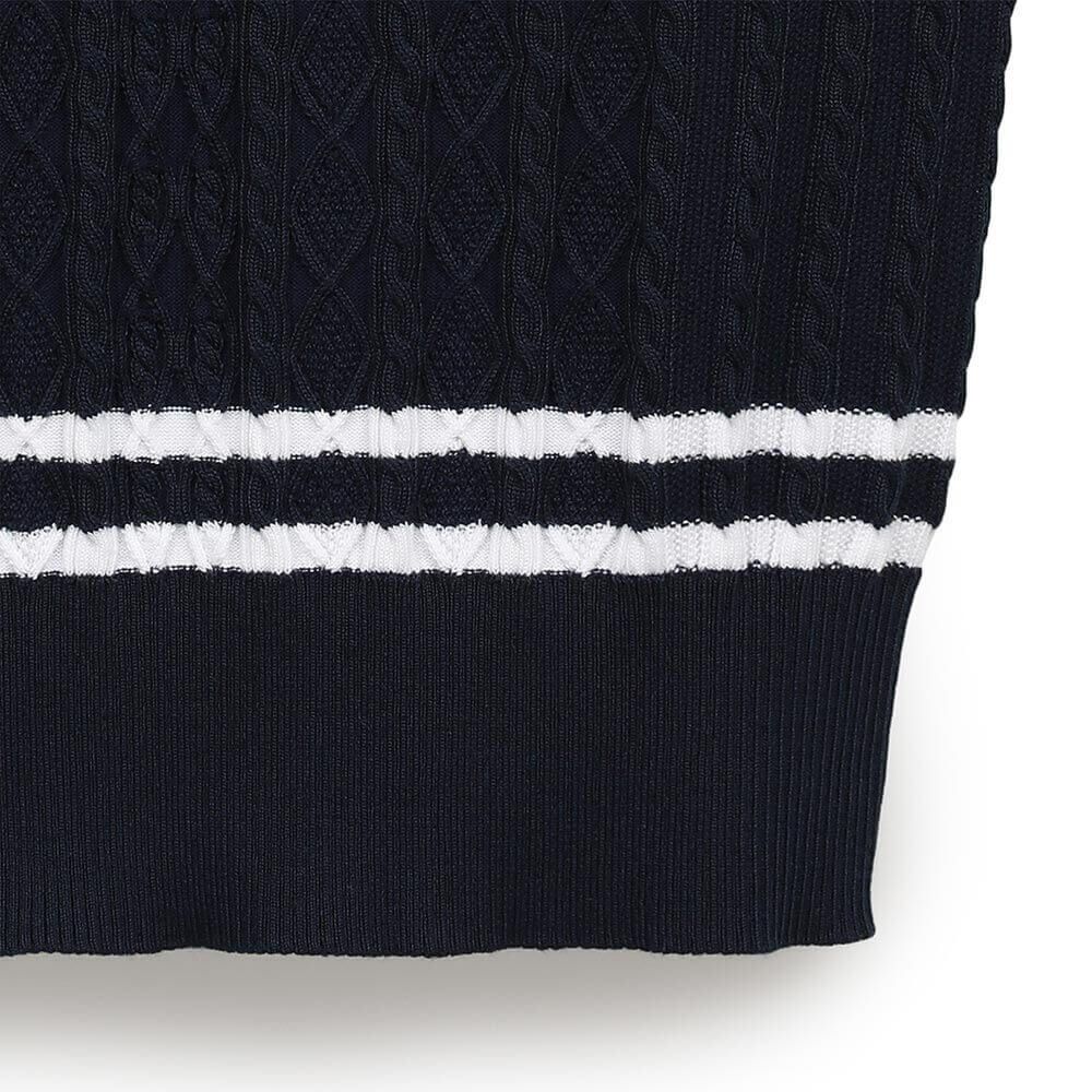 キャロウェイ レディース Vネック ケーブルニット ベスト C25119200　2025年モデル 詳細1