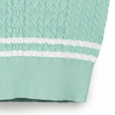 キャロウェイ レディース Vネック ケーブルニット ベスト C25119200　2025年モデル 詳細1