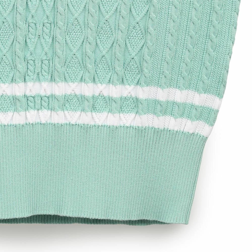 キャロウェイ レディース Vネック ケーブルニット ベスト C25119200　2025年モデル 詳細1