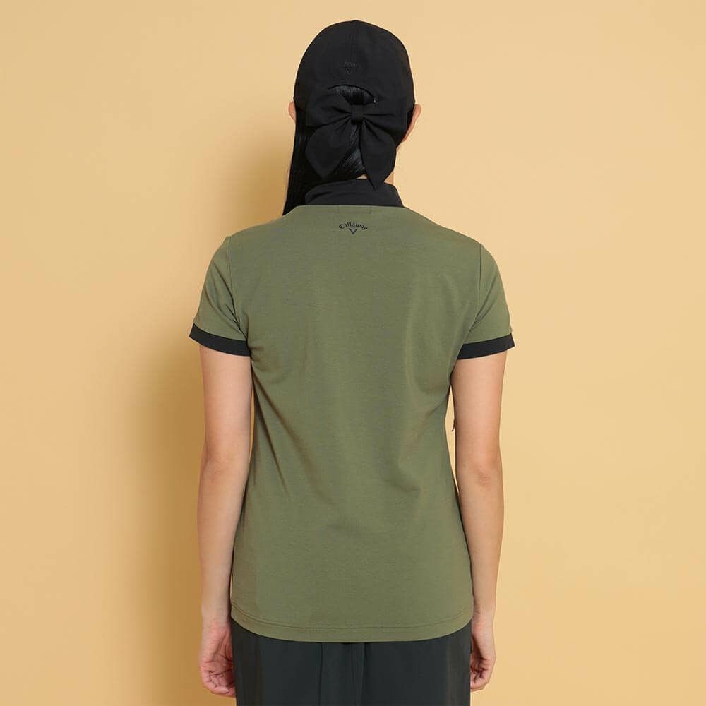 キャロウェイ Callaway　レディース 半袖 モックネックシャツ C25134203　2025年モデル 詳細1