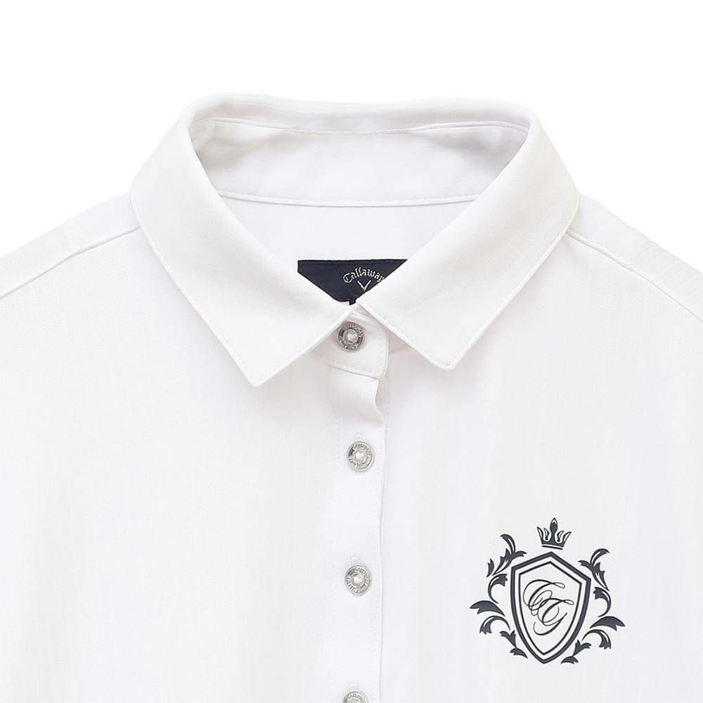 キャロウェイ Callaway　レディース ストライプ 半袖 ポロシャツ C25134205　2025年モデル 詳細1