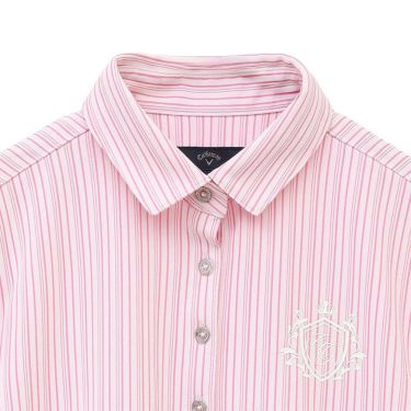 キャロウェイ Callaway　レディース ストライプ 半袖 ポロシャツ C25134205　2025年モデル 詳細1