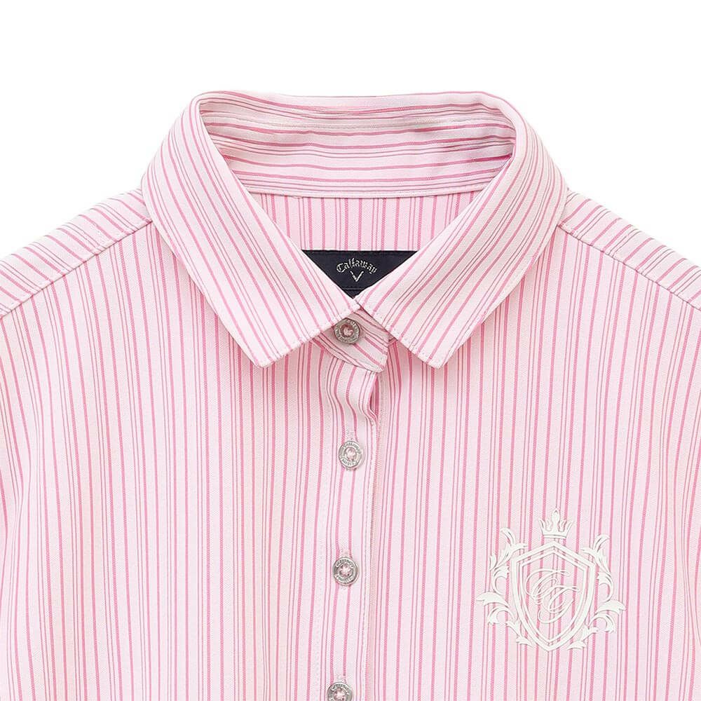 キャロウェイ Callaway　レディース ストライプ 半袖 ポロシャツ C25134205　2025年モデル 詳細1