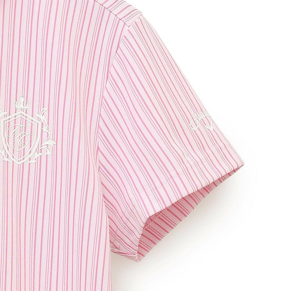 キャロウェイ Callaway　レディース ストライプ 半袖 ポロシャツ C25134205　2025年モデル 詳細1