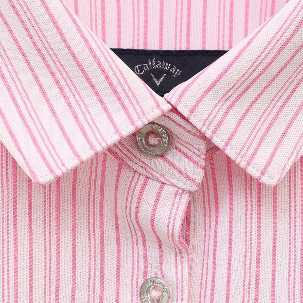 キャロウェイ Callaway　レディース ストライプ 半袖 ポロシャツ C25134205　2025年モデル 詳細1