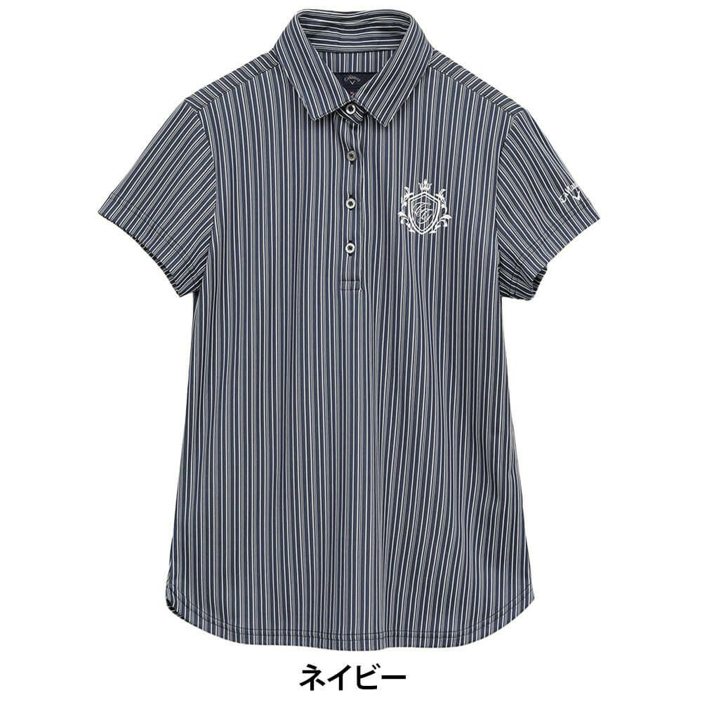 キャロウェイ Callaway　レディース ストライプ 半袖 ポロシャツ C25134205　2025年モデル 詳細1