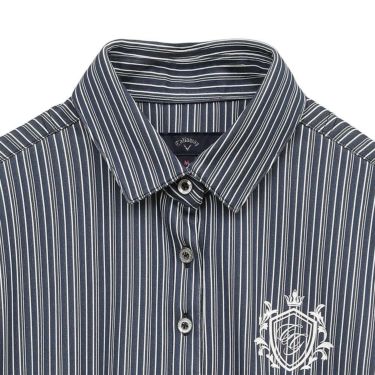 キャロウェイ Callaway　レディース ストライプ 半袖 ポロシャツ C25134205　2025年モデル 詳細1