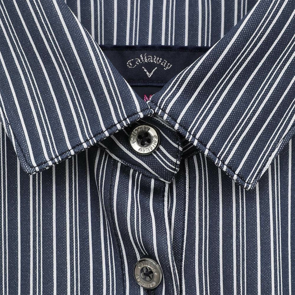 キャロウェイ Callaway　レディース ストライプ 半袖 ポロシャツ C25134205　2025年モデル 詳細1