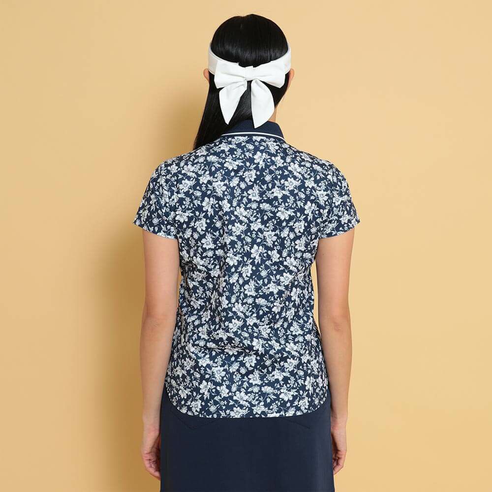 キャロウェイ Callaway　レディース フラワープリント 半袖 ポロシャツ C25134207　2025年モデル 詳細1