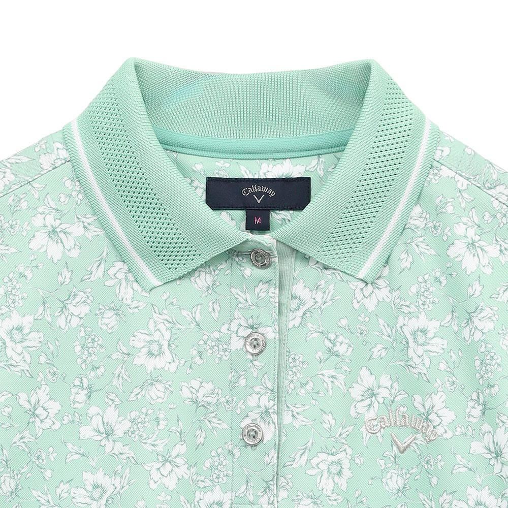 キャロウェイ Callaway　レディース フラワープリント 半袖 ポロシャツ C25134207　2025年モデル 詳細1