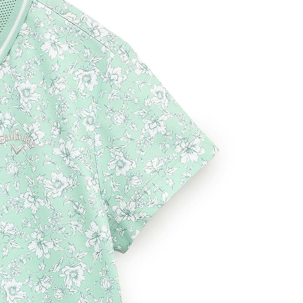 キャロウェイ Callaway　レディース フラワープリント 半袖 ポロシャツ C25134207　2025年モデル 詳細1