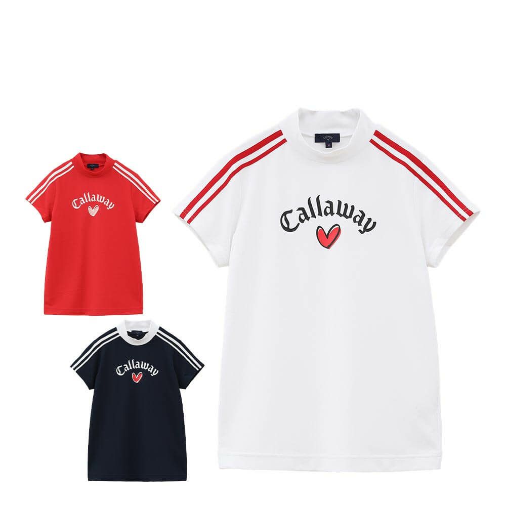 キャロウェイ Callaway　レディース LOVEキャロウェイ 半袖 モックネックシャツ C25134222　2025年モデル 詳細1