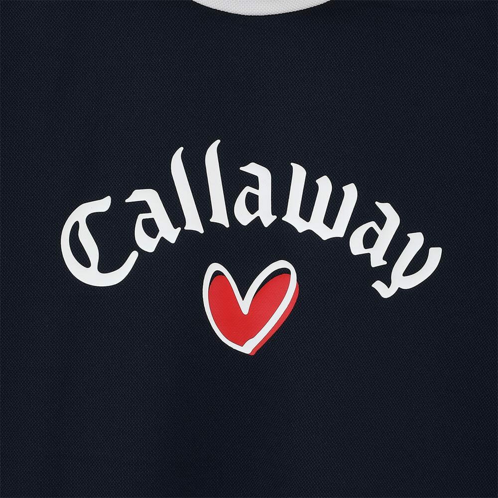 キャロウェイ Callaway　レディース LOVEキャロウェイ 半袖 モックネックシャツ C25134222　2025年モデル 詳細1