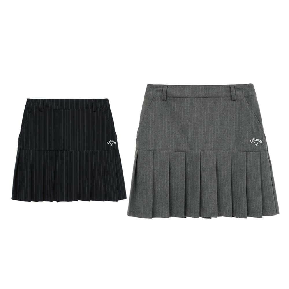 キャロウェイ Callaway　レディース ピンストライプ プリーツ スカート C25128204　2025年モデル 詳細1