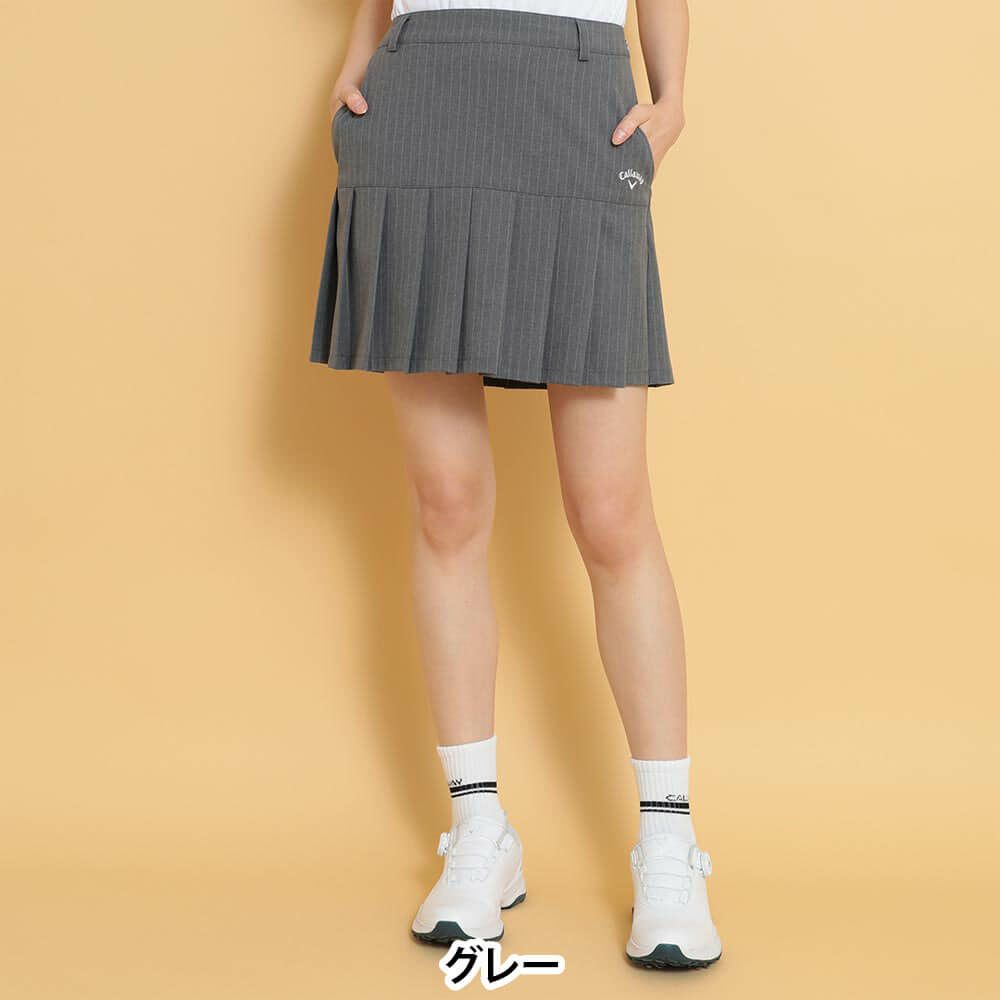 キャロウェイ Callaway　レディース ピンストライプ プリーツ スカート C25128204　2025年モデル 詳細1