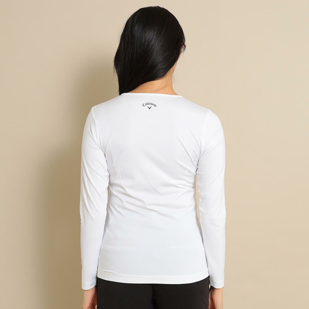 キャロウェイ Callaway　レディース クールコア 長袖 Vネック インナーシャツ C24932201　2025年モデル 詳細1