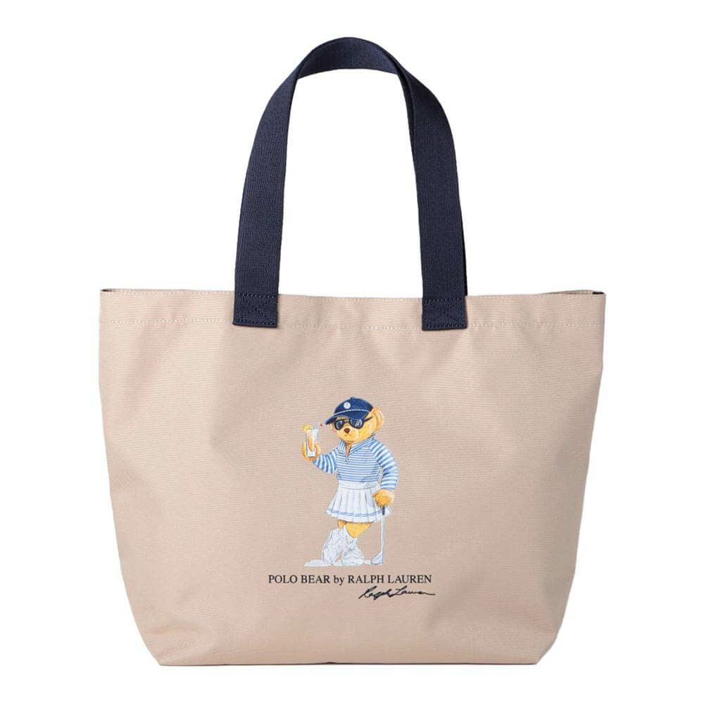 POLO GOLF　ポロベア カートバッグ ラルフローレン カートバッグ 黒×白 ポロベア POLO BEAR 内外