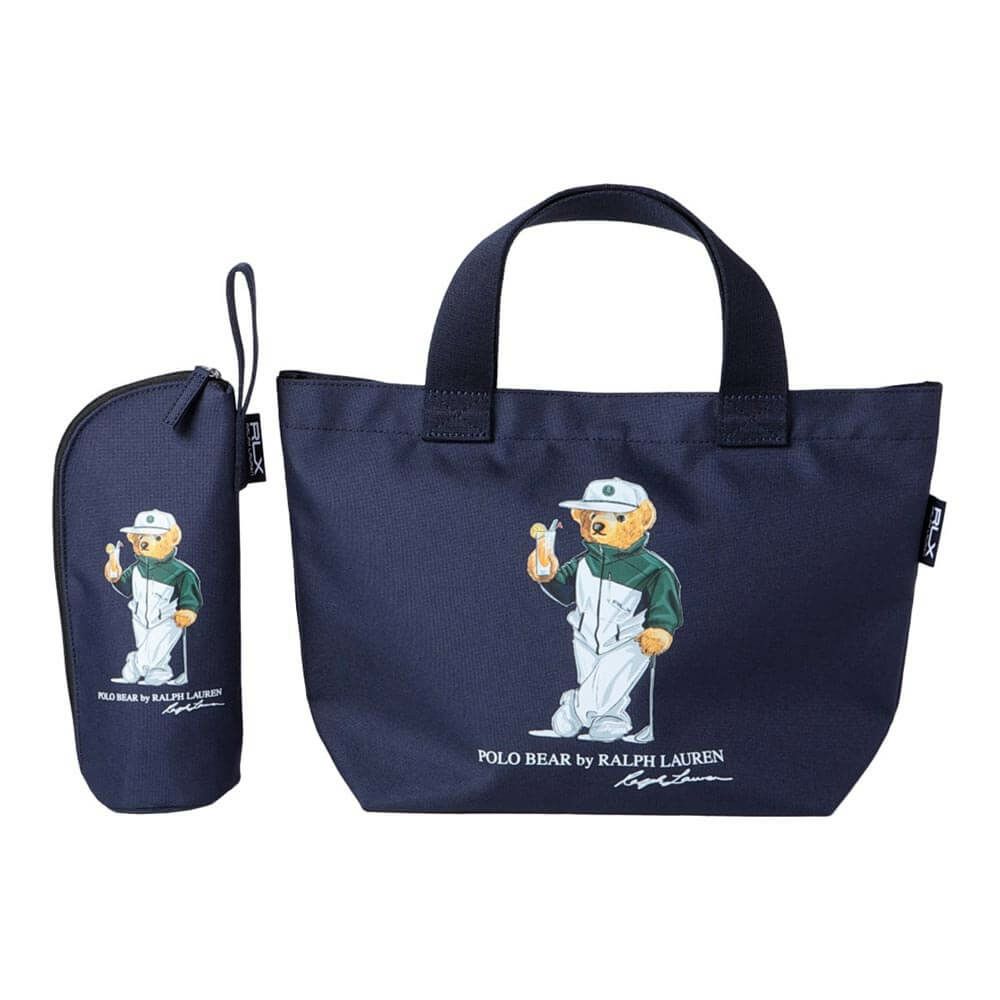 POLO GOLF ベア ゴルフカートバック ラルフローレン カートバッグ 黒×白 ポロベア POLO BEAR 内外ポケット