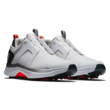 フットジョイ　ハイパーフレックス ボア 2025年モデル メンズ ゴルフシューズ 55476 ホワイト/ブラック ホワイト/ブラック（55476）