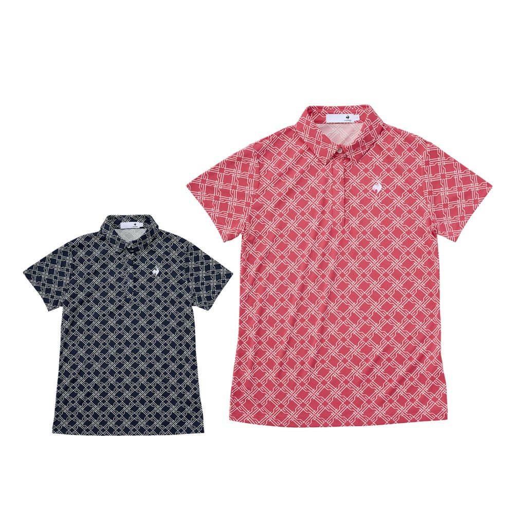 ルコック Le coq sportif　レディース 総柄 半袖 ポロシャツ LG5SHS13L　2025年モデル 詳細1