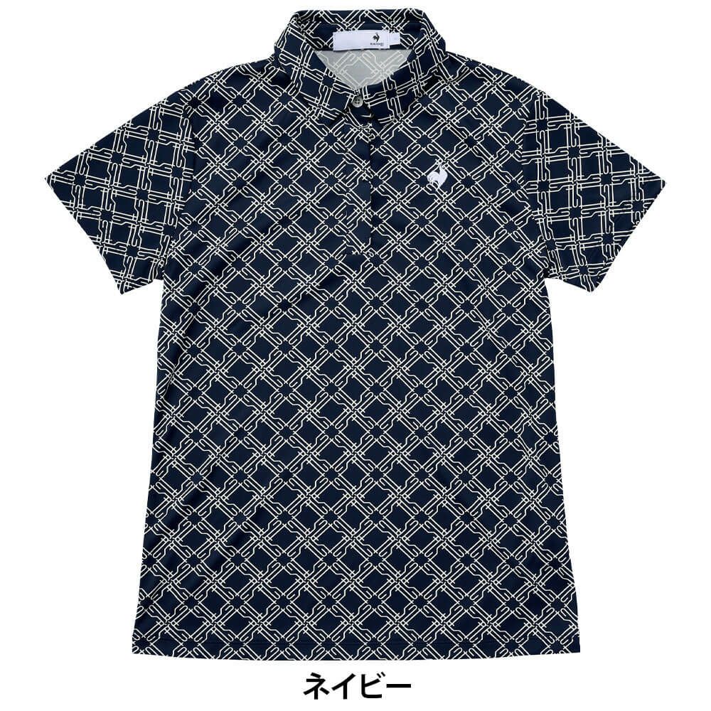 ルコック Le coq sportif　レディース 総柄 半袖 ポロシャツ LG5SHS13L　2025年モデル 詳細1