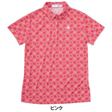 ルコック Le coq sportif　レディース 総柄 半袖 ポロシャツ LG5SHS13L　2025年モデル 詳細1