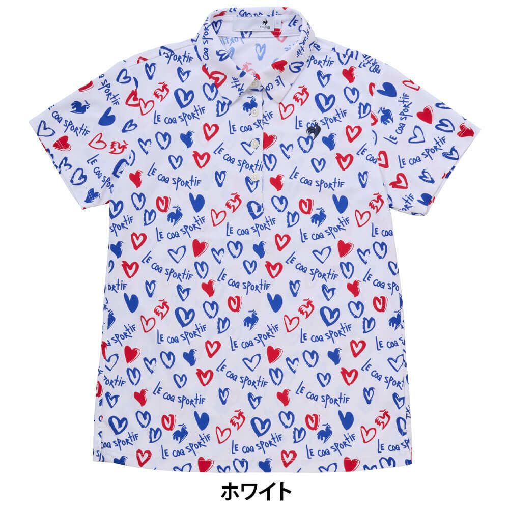 ルコック Le coq sportif　レディース ニワトリ ハート 半袖 ポロシャツ LG5SHS14L　2025年モデル 詳細1