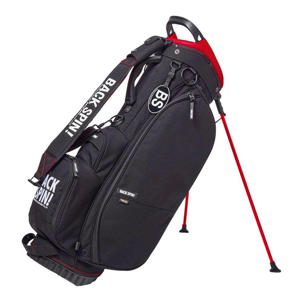 バックスピンゴルフ BACK SPIN! GOLF　軽量 スタンド キャディバッグ BSBD01C004 BK/RD ブラック/レッド 詳細1