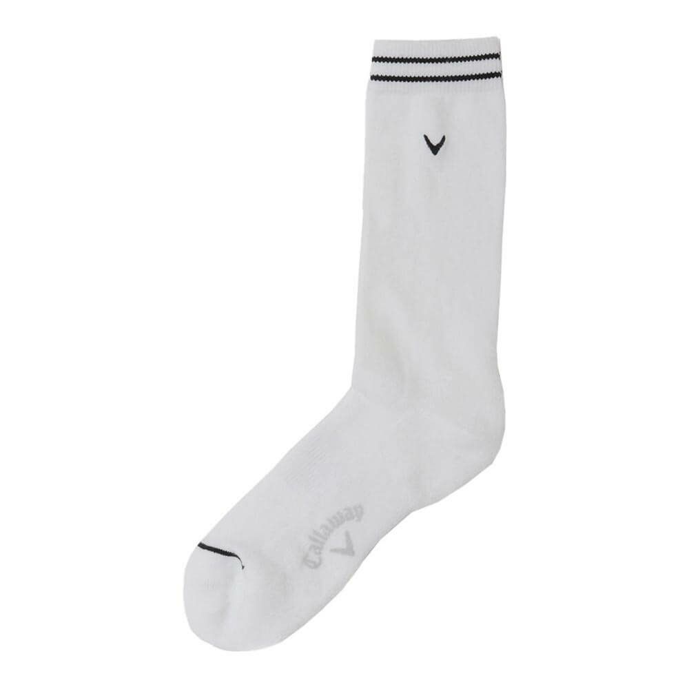 キャロウェイ Callaway　メンズ クルー ソックス （パッケージ入り） C25993101 1030 ホワイト ゴルフウェア ホワイト