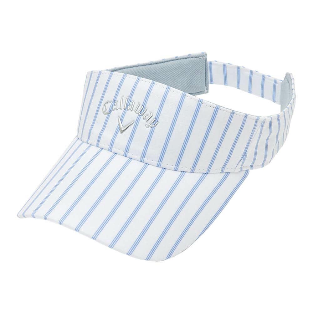 キャロウェイ Callaway　レディース ストライプ柄 バイザー C25191207 1111 ブルー　2025年モデル ブルー