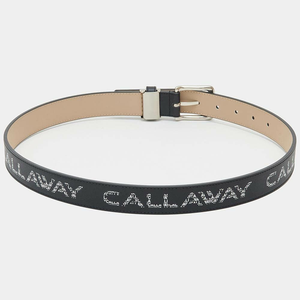 キャロウェイ Callaway　レディース ロゴプリント ベルト C25192200 1010 ブラック　2025年モデル ブラック