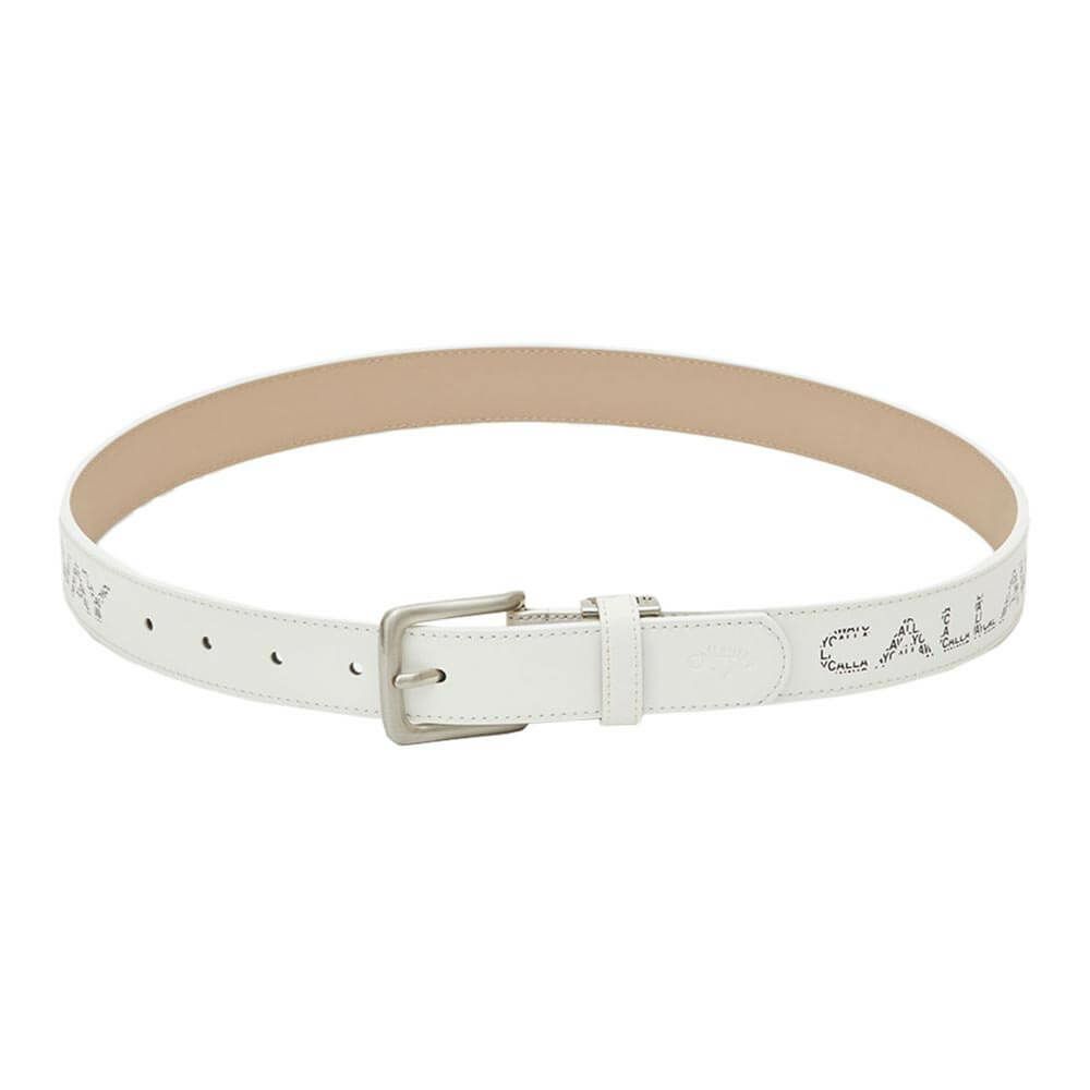 キャロウェイ Callaway　レディース ロゴプリント ベルト C25192200 1030 ホワイト　2025年モデル ホワイト