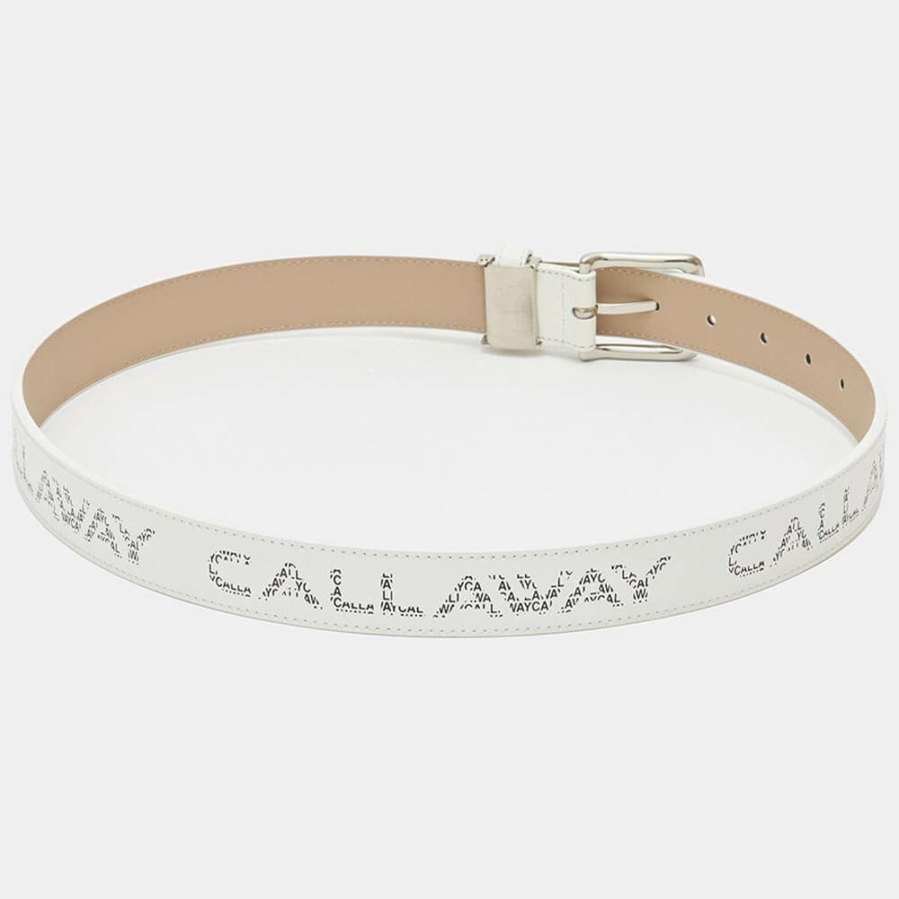 キャロウェイ Callaway　レディース ロゴプリント ベルト C25192200 1030 ホワイト　2025年モデル ホワイト