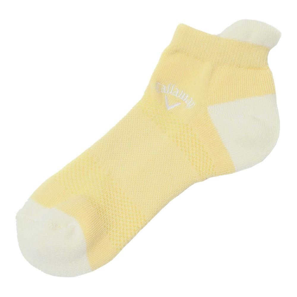 キャロウェイ Callaway　レディース メッシュ アンクルソックス C25193203 1060 イエロー ゴルフウェア イエロー