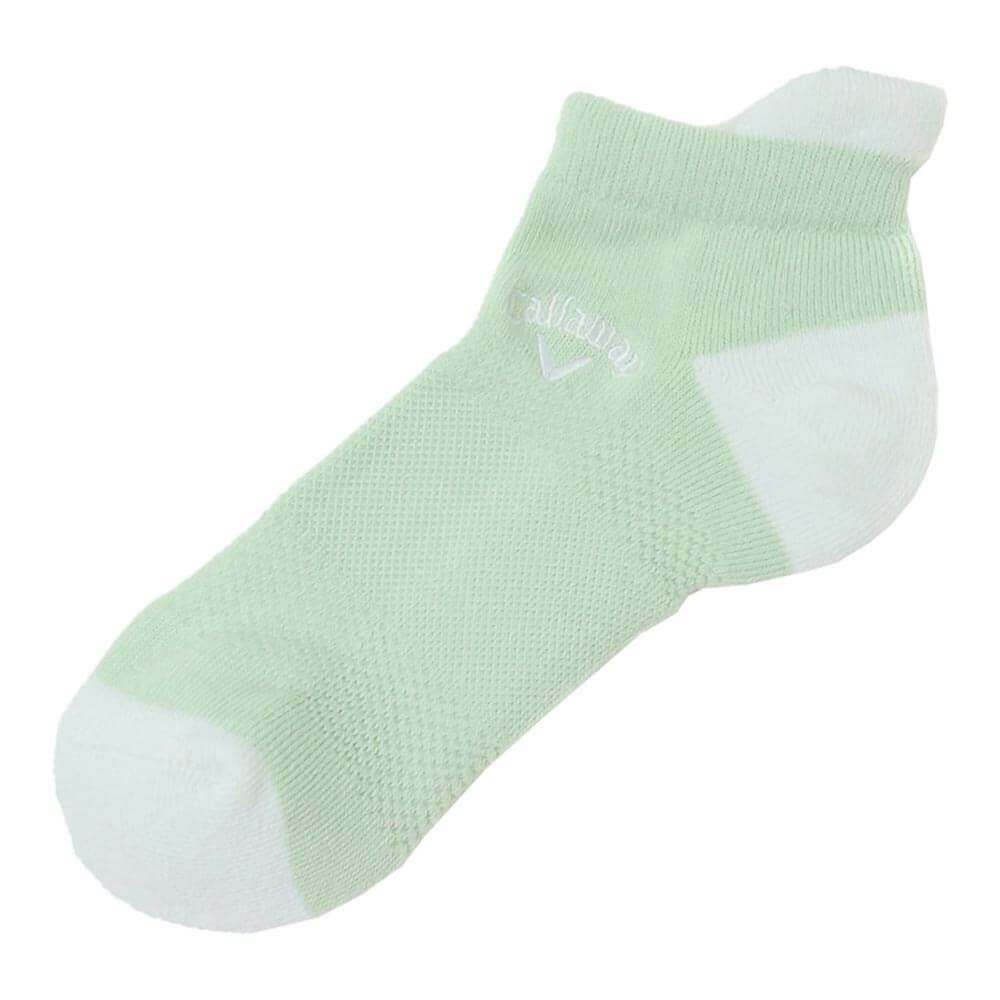 キャロウェイ Callaway　レディース メッシュ アンクルソックス C25193203 1130 ライトグリーン ゴルフウェア ライトグリーン
