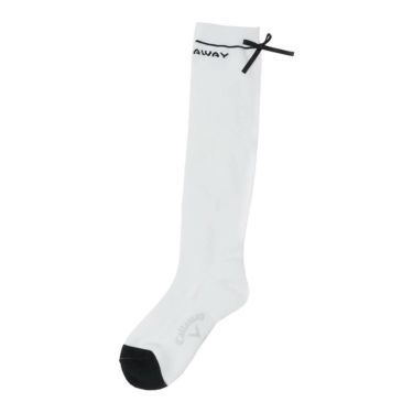 キャロウェイ Callaway　レディース リボン付き ニーハイソックス C25193210 1030 ホワイト ゴルフウェア ホワイト