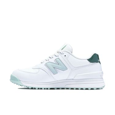 ニューバランスゴルフ　574 v3 SL レディース スパイクレス ゴルフシューズ WGS574 Q3 WHITE/GREEN　2025年モデル WHITE/GREEN（Q3）