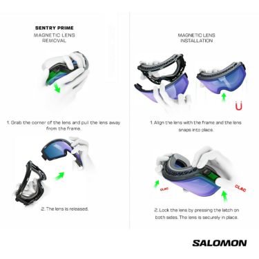 サロモン SALOMON　SENTRY PRIME SIGMA+1LENS セントリープライムシグマ+ボーナスレンズ WH/Univ PR　スキー スノーボードゴーグル 2023-2024 詳細8