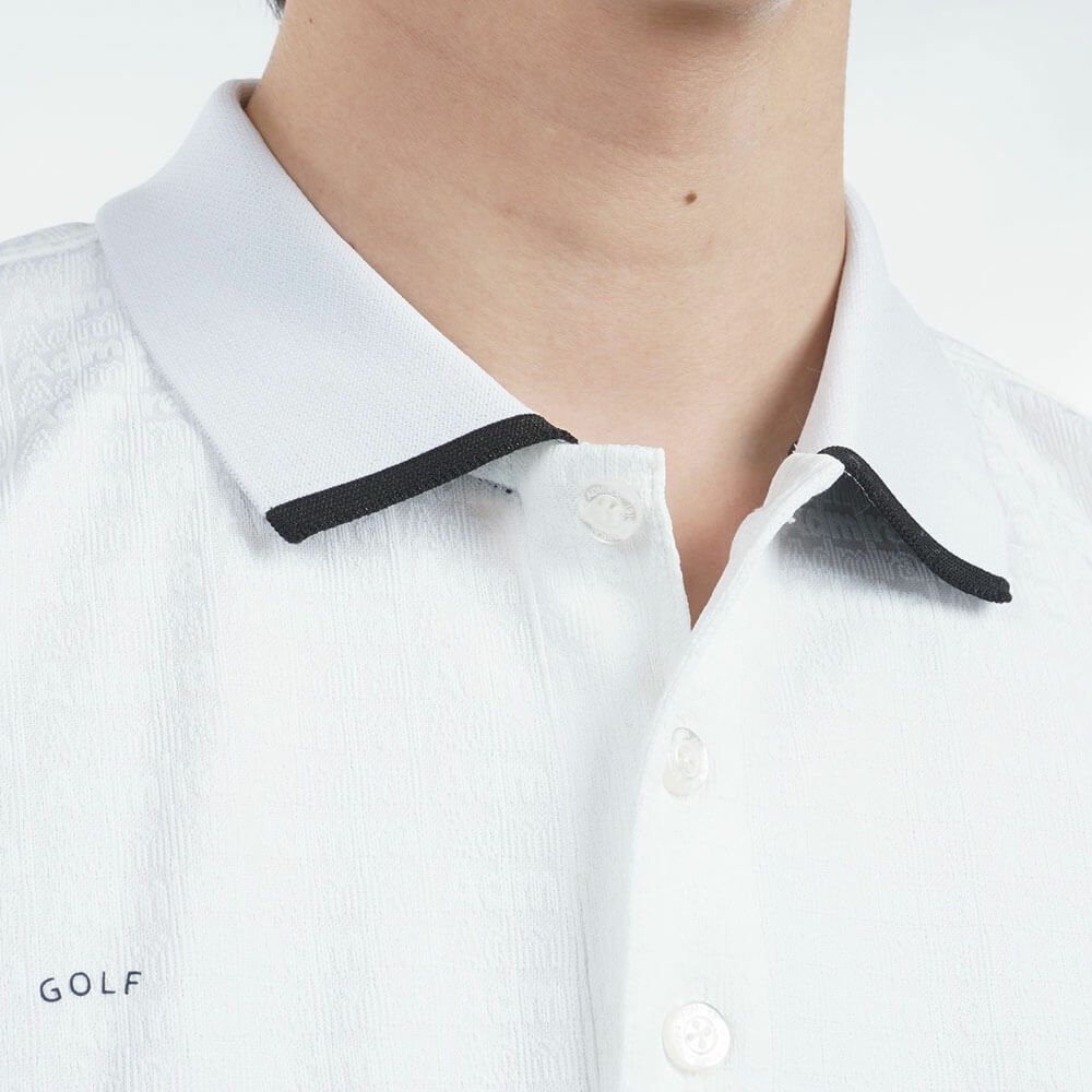 アドミラル Admiral　メンズ ロゴジャガード 半袖 ポロシャツ ADMA502　2025年モデル 詳細5