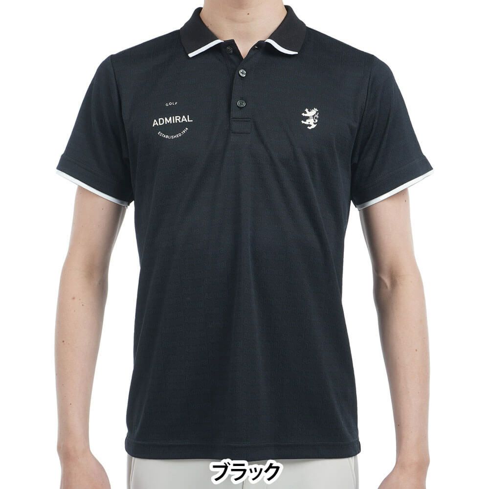 アドミラル Admiral　メンズ ロゴジャガード 半袖 ポロシャツ ADMA502　2025年モデル 詳細9