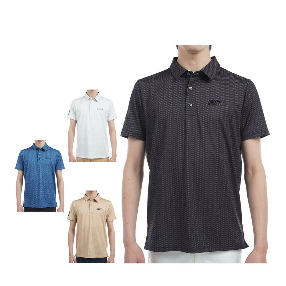 アドミラル Admiral　メンズ 小紋柄 プリント 半袖 ポロシャツ ADMA515　2025年モデル